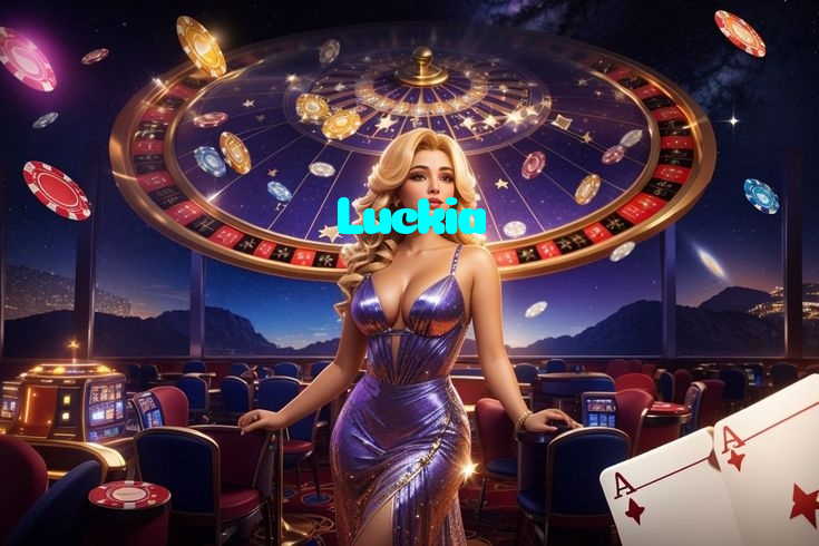 Luckia casino presented on mobile device in Pakistan with slots and live games